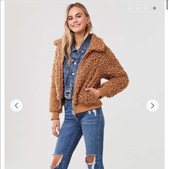 Forever 21 Brown Teddy Jacket - Picture 1 of 3
